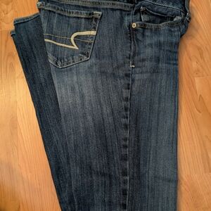 American Eagle Outfitters Dark Blue Straight Leg Jeans